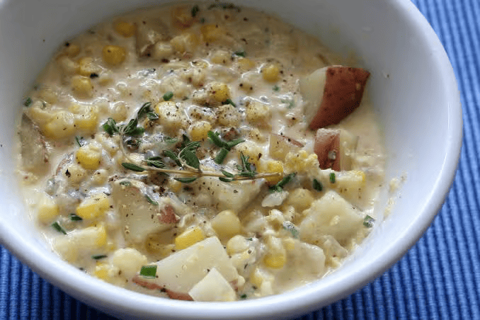 potato and corn chowder.